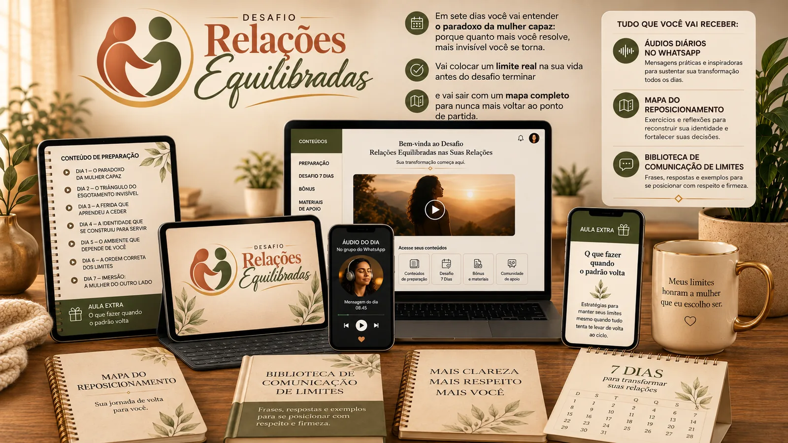 Mockup completo do Desafio Relações Equilibradas